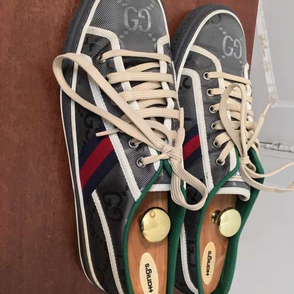 GUCCI GREY OFF THE GRID 'GUCCI TENNIS 1977' SNEAKERS - Picture 6 of 14